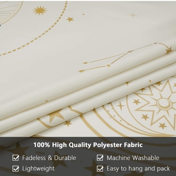 Bohemian Lunar Constellation Galaxy Space Neutral Indie HippieBedroom Wall Decor - Picture 6 of 7